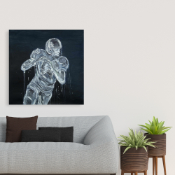 Toile 36 x 36 - Joueur de football