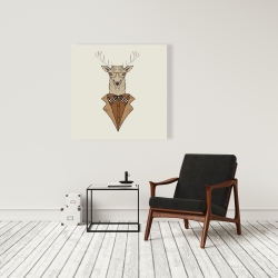 Canvas 36 x 36 -  deer with brown coat