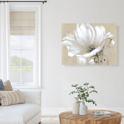 Canvas 36 x 48 - White abstract wild flower