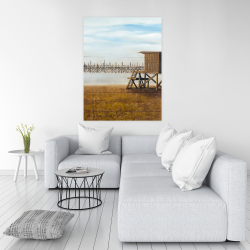 Canvas 36 x 48 - Lifeguard tower at the beach