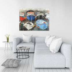 Canvas 36 x 48 - Color fading rain at the port
