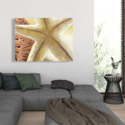 Canvas 36 x 48 - Starfish and seashells at the beach