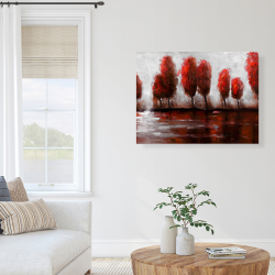 Canvas 36 x 48 - Red trees