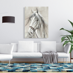 Canvas 36 x 48 - Worthy white horse