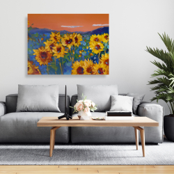 Canvas 36 x 48 - Sunflowers by dawn