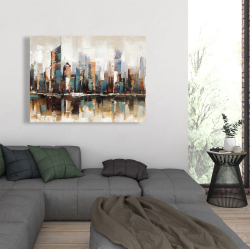 Canvas 36 x 48 - Abstract buildings with textures