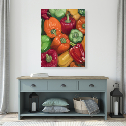 Canvas 36 x 48 - Colorful peppers