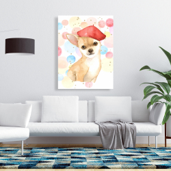 Toile 36 x 48 - Chien chihuahua artiste