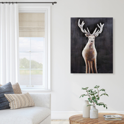 Canvas 36 x 48 - Lonely deer