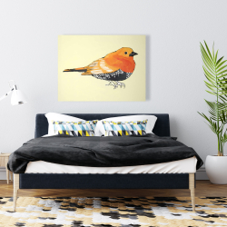 Canvas 36 x 48 - Little orange bird illustration