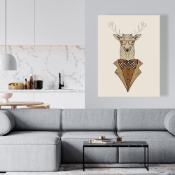 Canvas 36 x 48 -  deer with brown coat