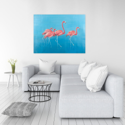 Canvas 36 x 48 - Four flamingos