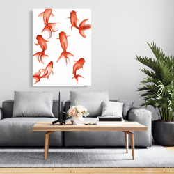 Canvas 36 x 48 - Small red fishes