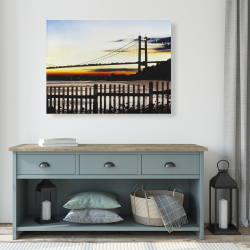 Canvas 36 x 48 - Bridge by sunset