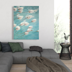 Canvas 36 x 48 - Cotton grass plants in the wind