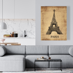 Canvas 36 x 48 - Eiffel tower illustration