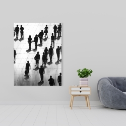 Toile 36 x 48 - Silhouettes de gens dans la rue