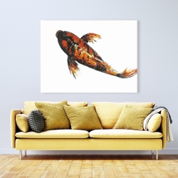 Canvas 36 x 48 - Red butterfly koi fish