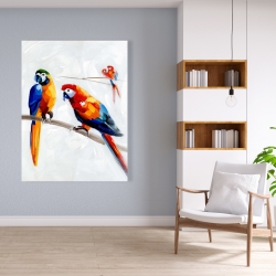 Canvas 36 x 48 - Parrots on a branch
