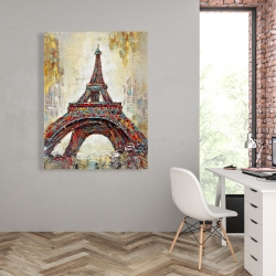 Toile 36 x 48 - Tour eiffel abstraite