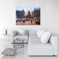 Canvas 36 x 48 - Street scene to moulin rouge