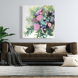 Canvas 48 x 48 - Melody of fuchsia flowers