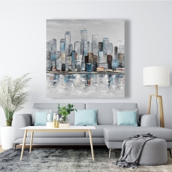 Canvas 48 x 48 - Abstract urban skyline