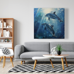 Canvas 48 x 48 - Two dolphins