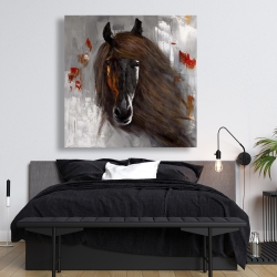 Canvas 48 x 48 - Proud brown horse