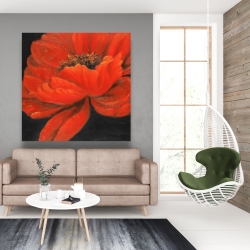 Canvas 48 x 48 - Red petal flower