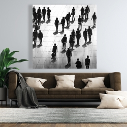 Toile 48 x 48 - Silhouettes de gens dans la rue