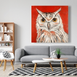 Canvas 48 x 48 - Colorful eagle owl