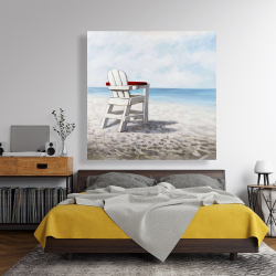 Canvas 48 x 48 - White beach chair