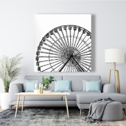 Canvas 48 x 48 - Monochrome ferris wheel