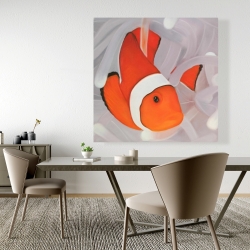 Toile 48 x 48 - Poisson clown sous la mer