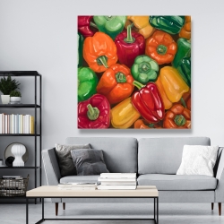 Canvas 48 x 48 - Colorful peppers