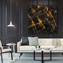 Canvas 48 x 48 - Black and gold marble