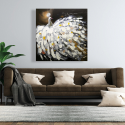 Canvas 48 x 48 - Abstract peacock