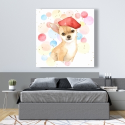 Toile 48 x 48 - Chien chihuahua artiste