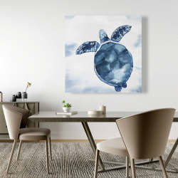 Canvas 48 x 48 - Watercolor blue turtle