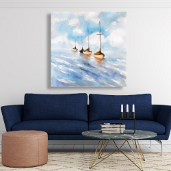 Canvas 48 x 48 - Sailboats in the sea