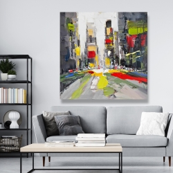 Canvas 48 x 48 - Abstract texturized cityscape