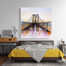 Canvas 48 x 48 - Colorful brooklyn bridge