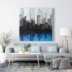 Canvas 48 x 48 - View of a blue city