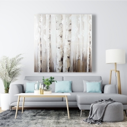 Canvas 48 x 48 - Abstract white birches