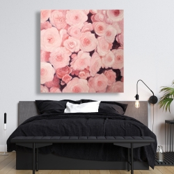 Canvas 48 x 48 - Pink flower field