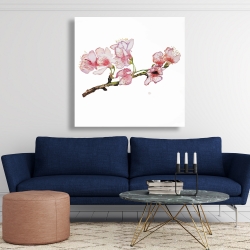 Canvas 48 x 48 - Branch of cherry blossom in pink