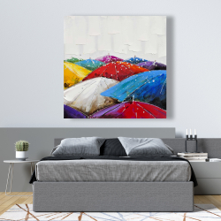 Canvas 48 x 48 - Colorful umbrellas