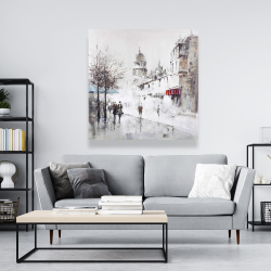 Canvas 48 x 48 - Gray city street