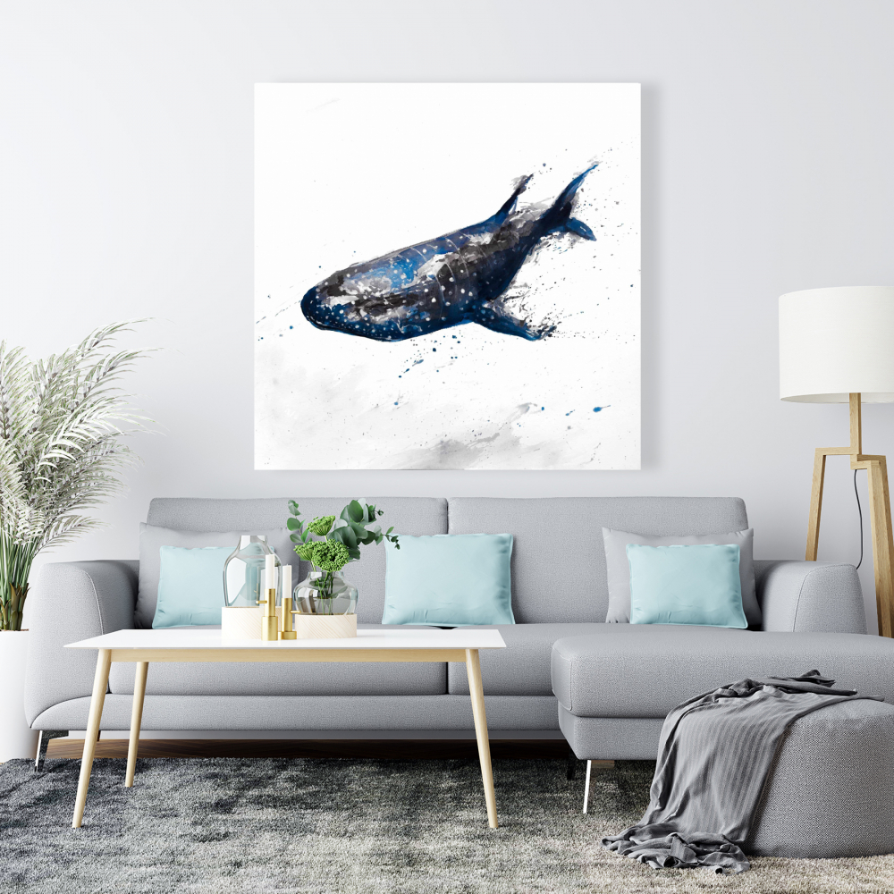 Abstract whale shark | Wall art | Begin Home Decor
